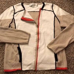 Curio Small Asymmetrical Zip Up Sweater